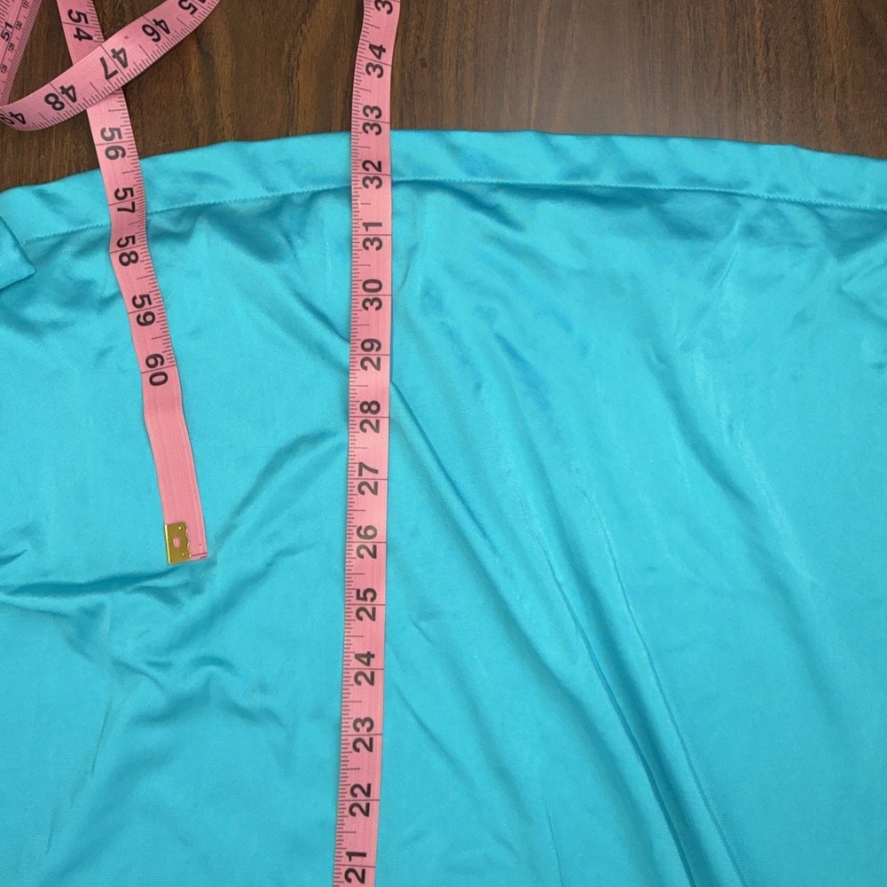 Shadowline Short Nightgown & Matching Robe Size Small Turquoise Blue nylon - Picture 7 of 16